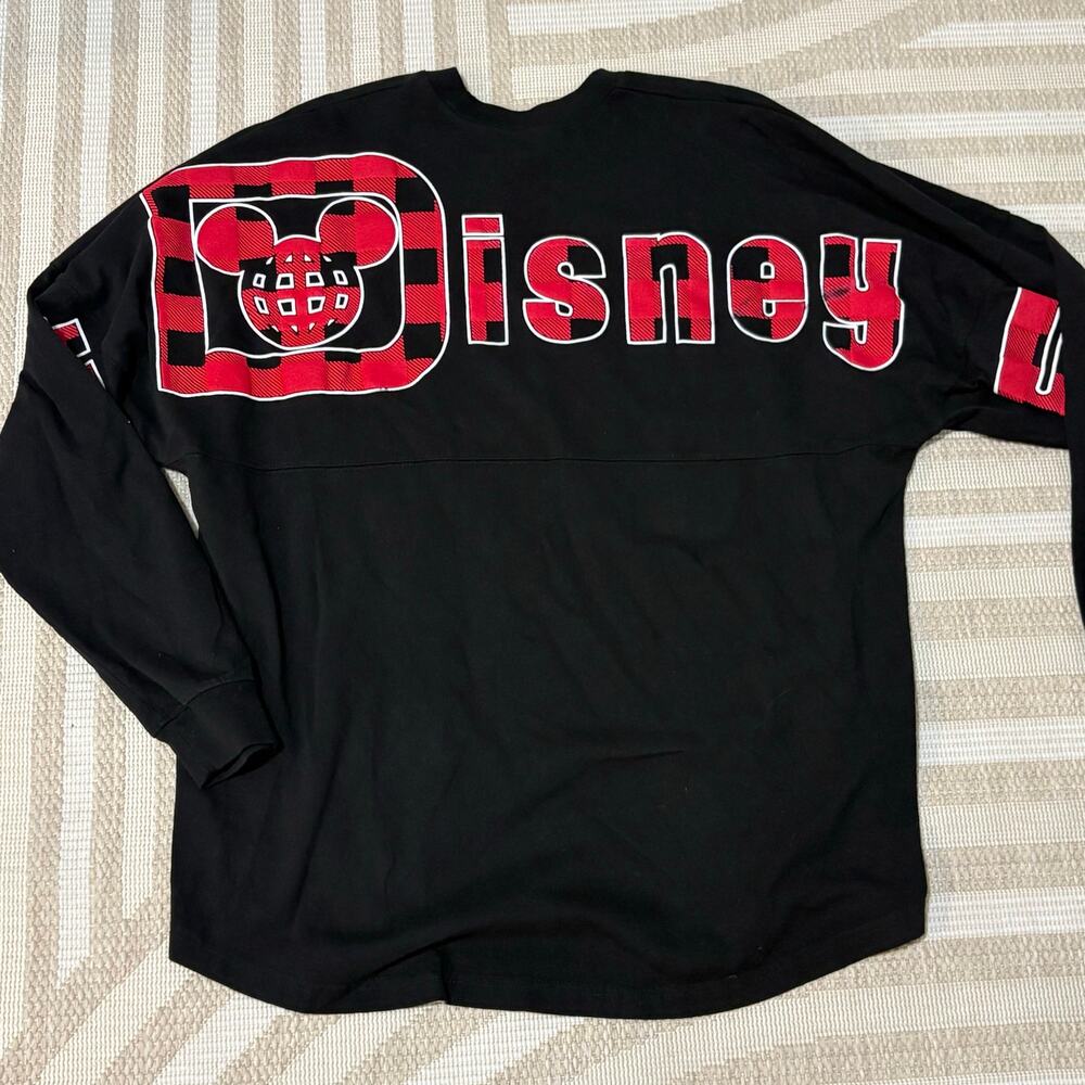 Walt Disney World XL Women's Long Sleeve T-Shirt Black and Red